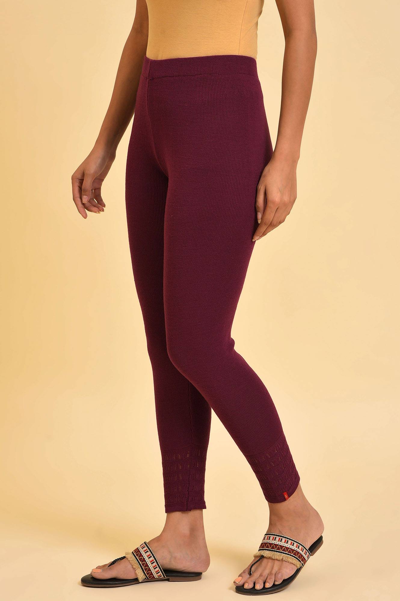 Purple Knitted Tights - Image 3