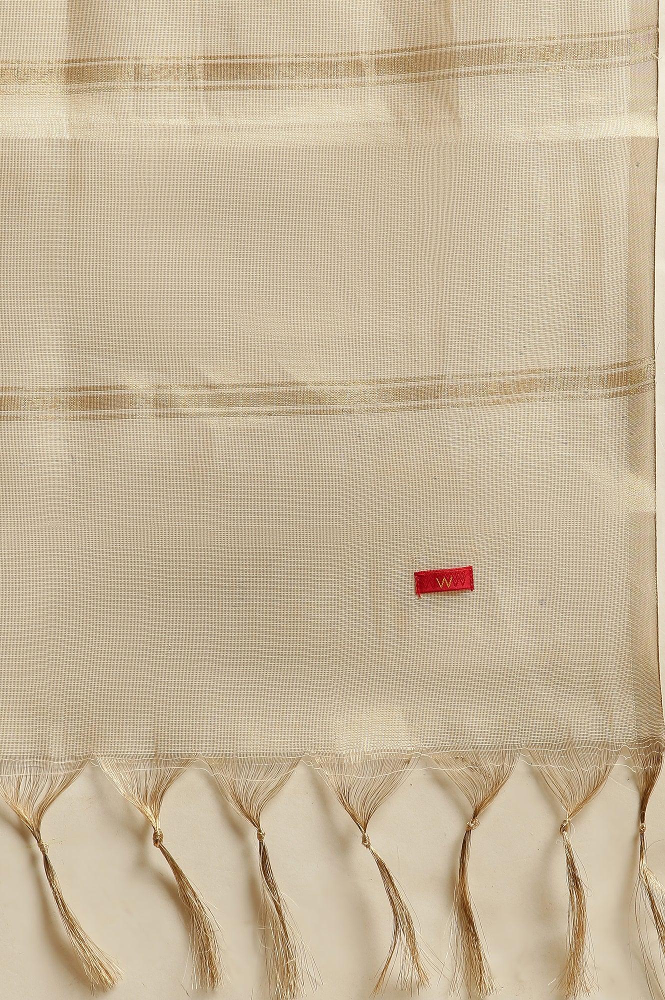 Purple Panelled Embroidered Kurta, Slim Pants And Dupatta Set - Image 11