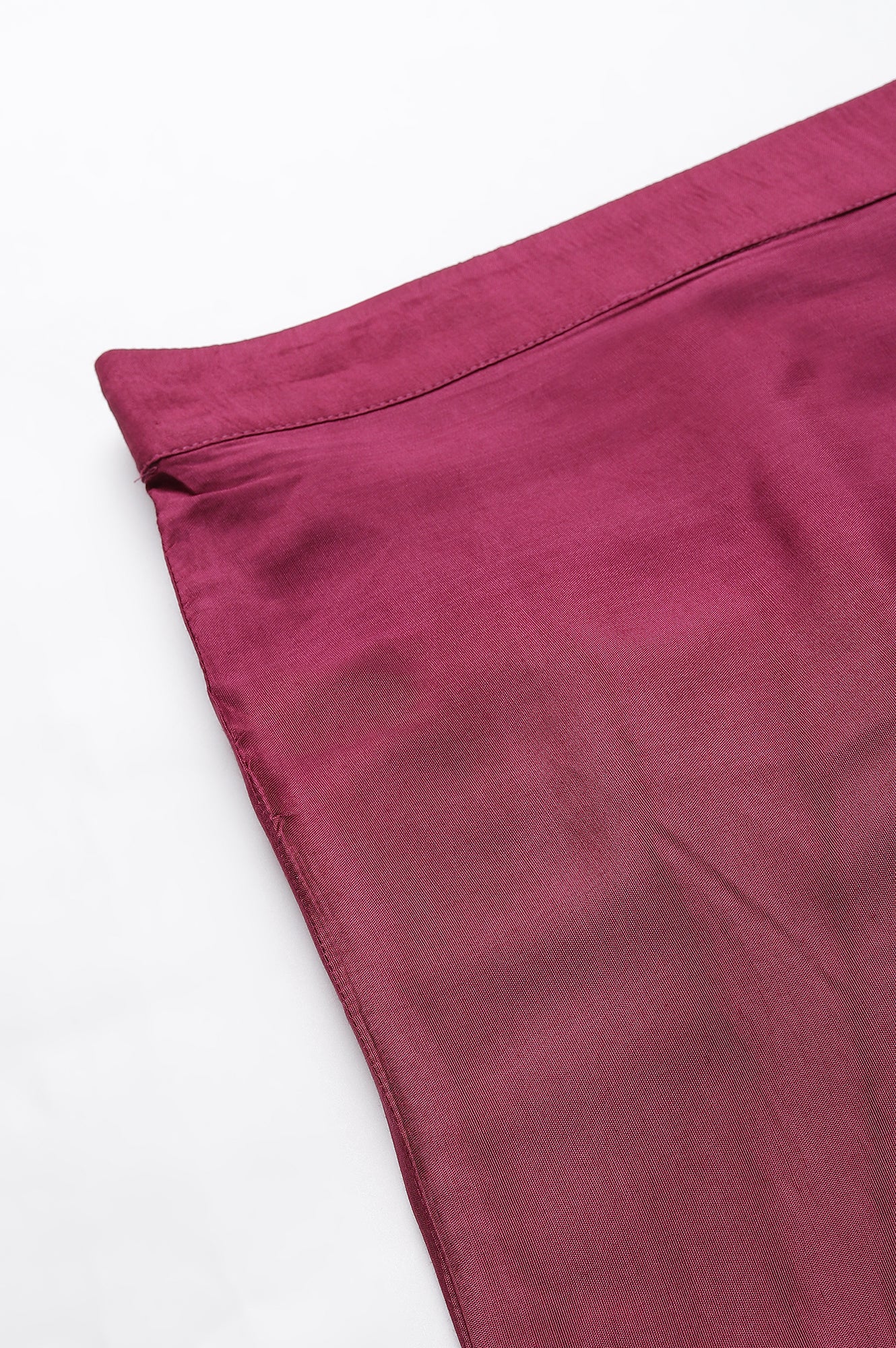 Purple Shantung Straight Parallel Pants - Image 7