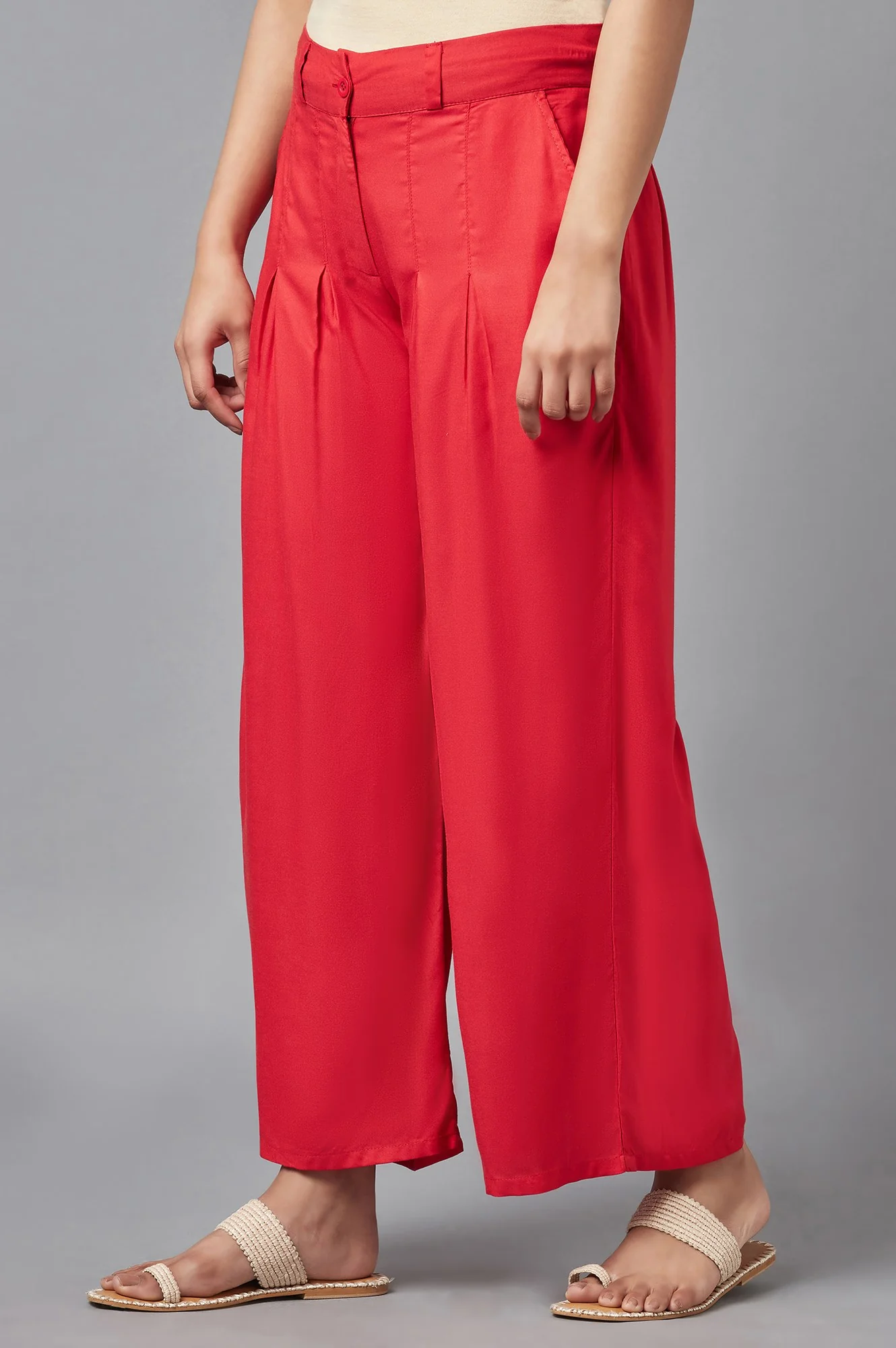 Red Ankle-length Pants - Image 3