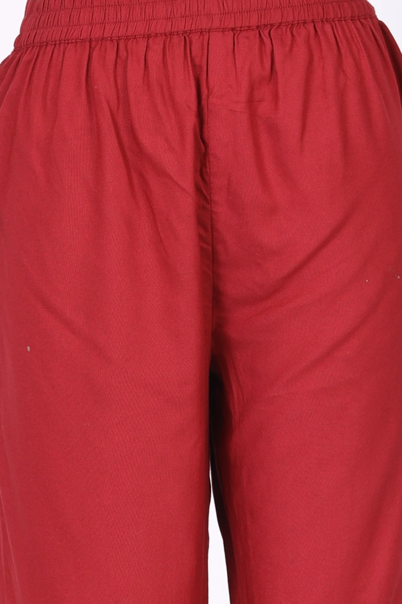 Red Floral Printed Chiffon Flared Kurta with Straight Pants and Dupatta Set - Image 8