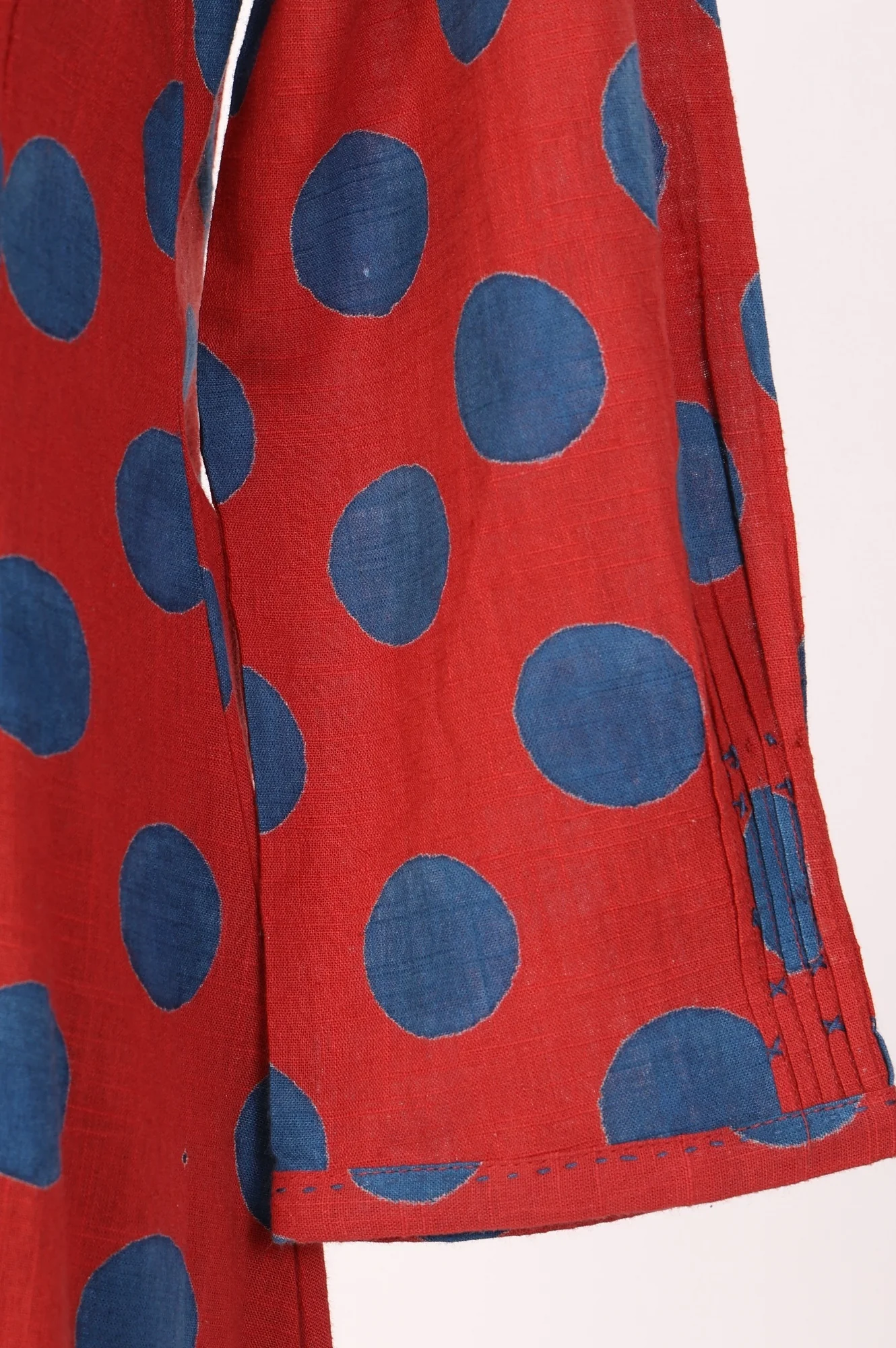 Red Polka Dots Pure Cotton A-line Dress - Image 7