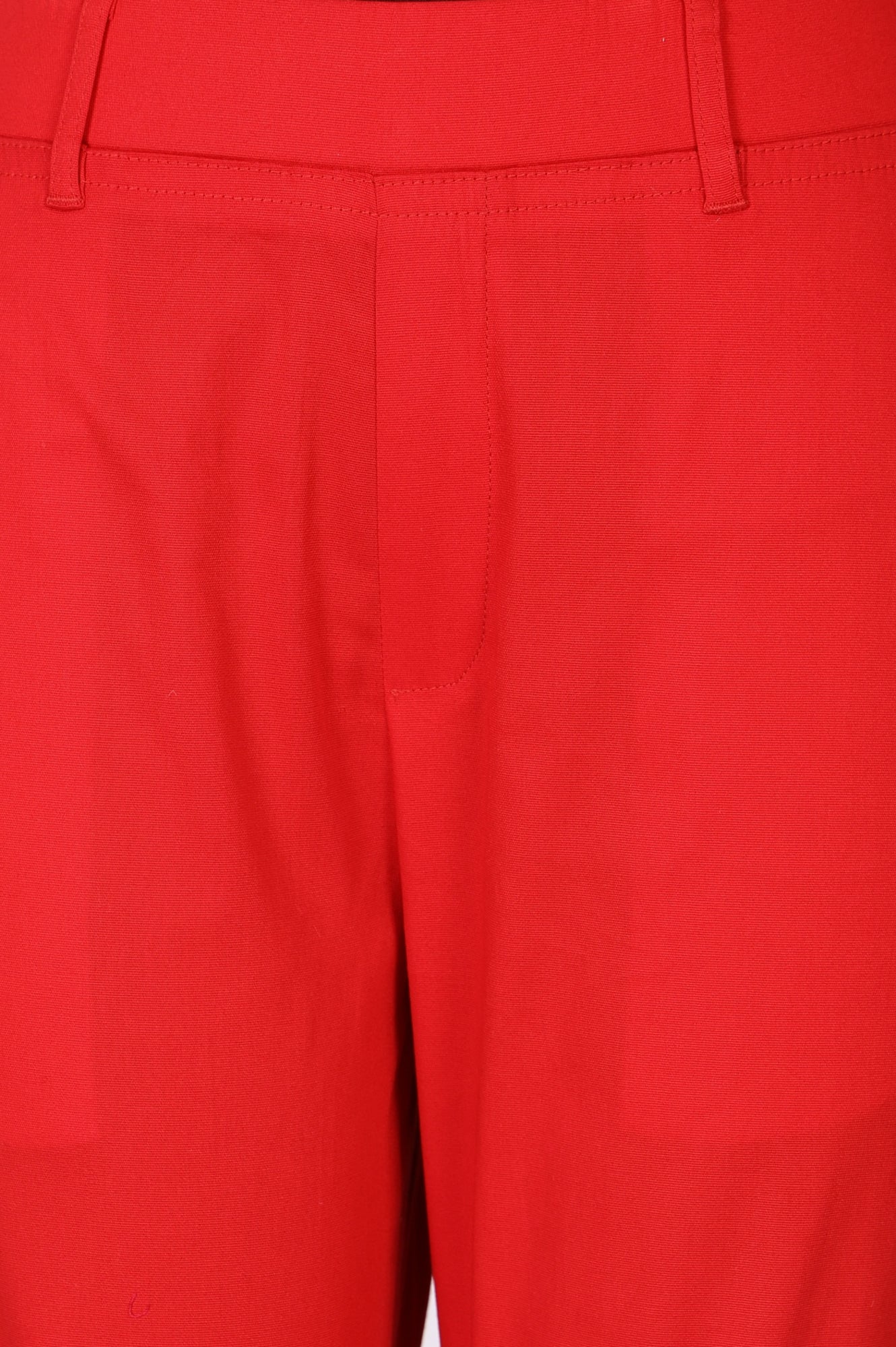 Elleven Women's Red Solid Cotton Blend Slim Fit Ankle Length Trousers - Image 3