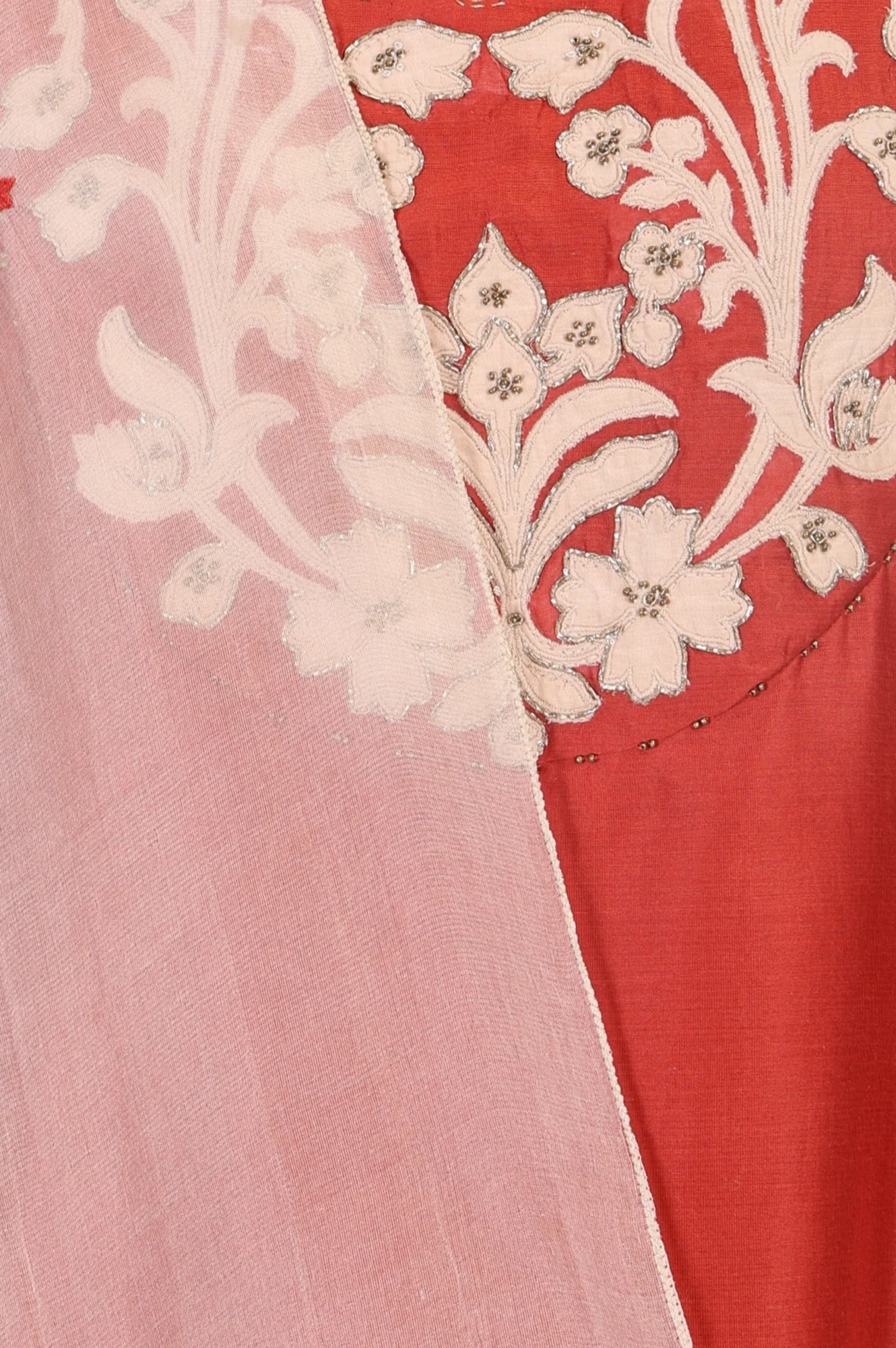 Rust Thread Embroidered Cotton Blend Straight Kurta with Straight Pants and Dupatta Set - Image 2