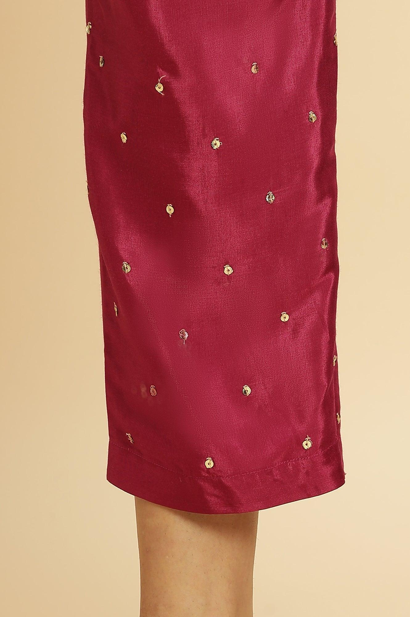 Seas Green Embroidered Kurta, Pants & Dupatta Set - Image 11