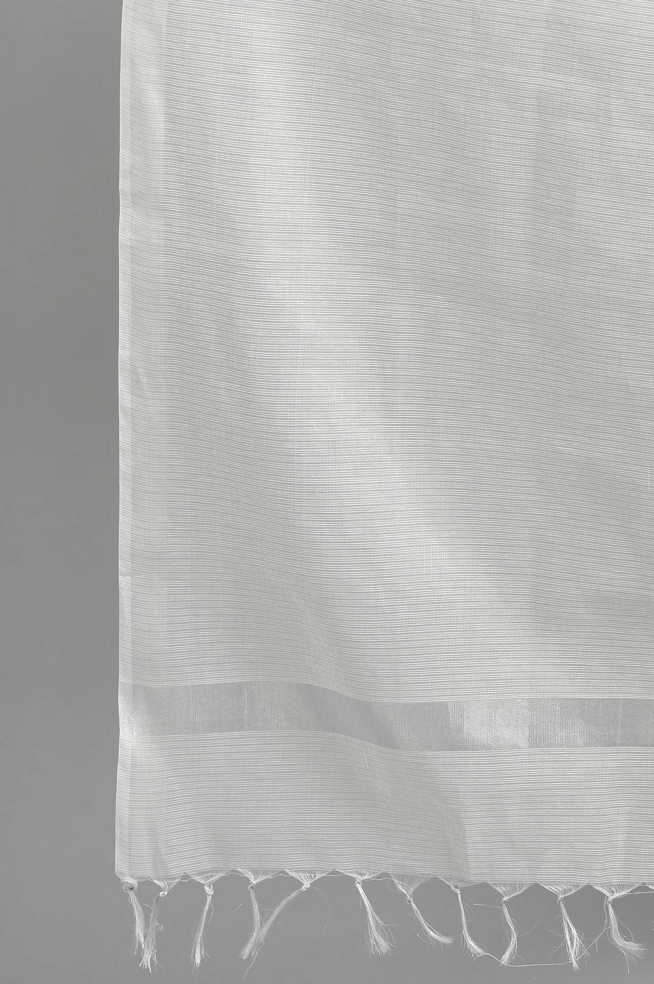 Silver Solid Jersey Dupatta - Image 4