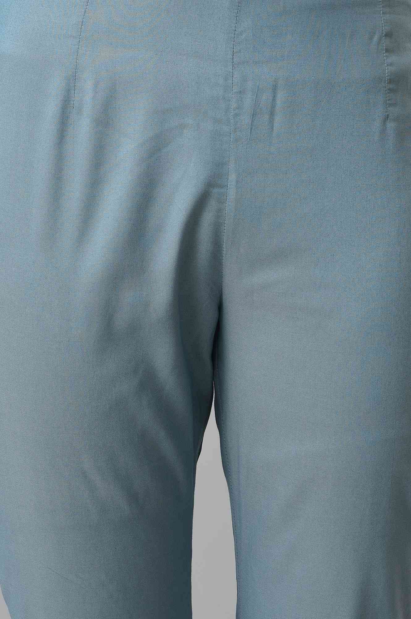 Stone Blue Women Slim Pants - Image 6