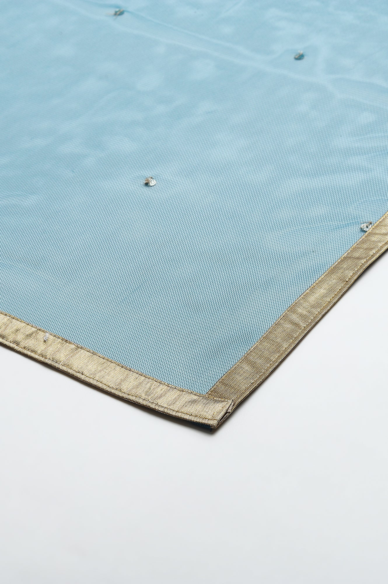 Teal Blue Mesh Drape - Image 4