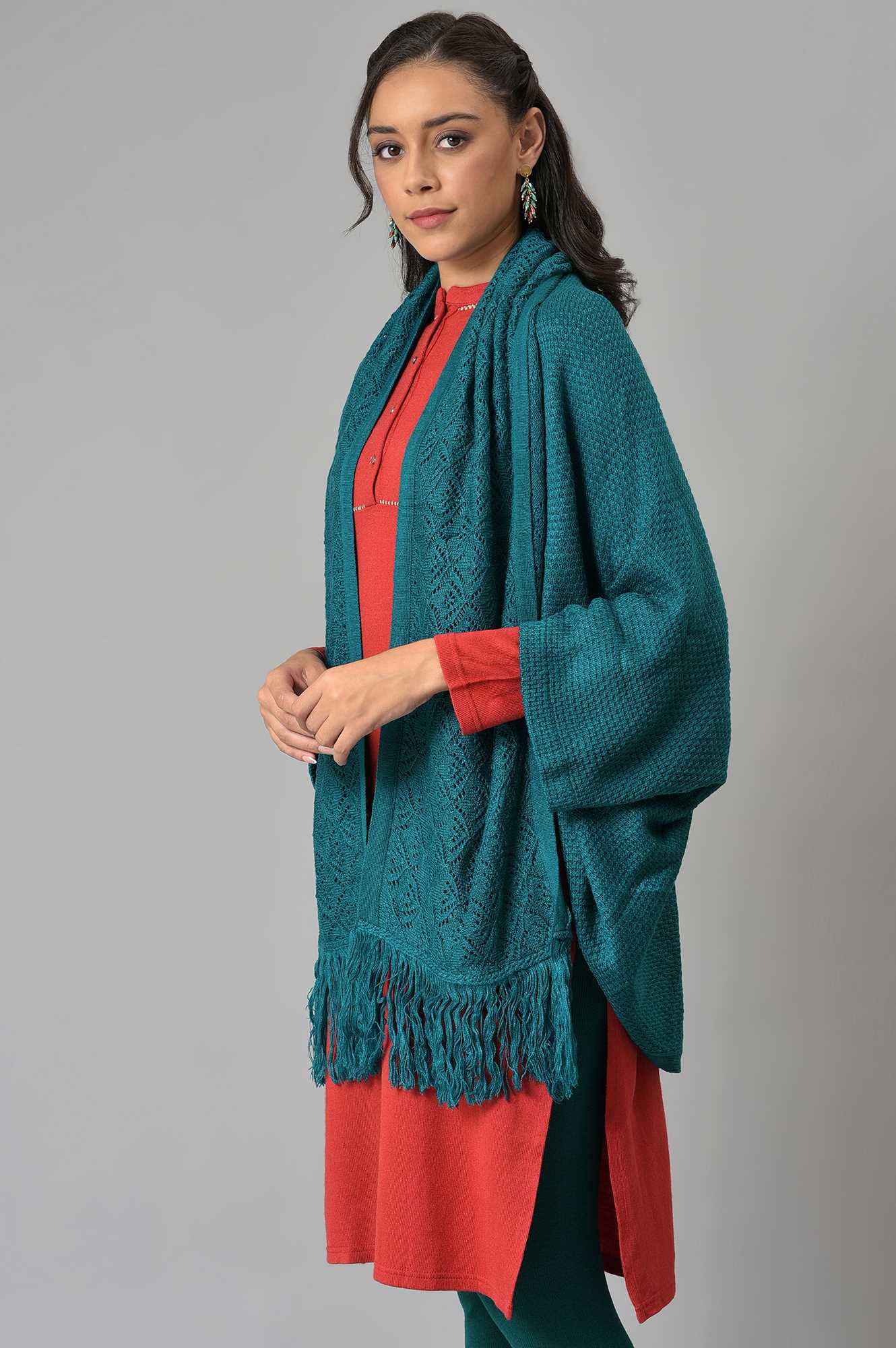 Teal Kimono Cardigan - Image 3