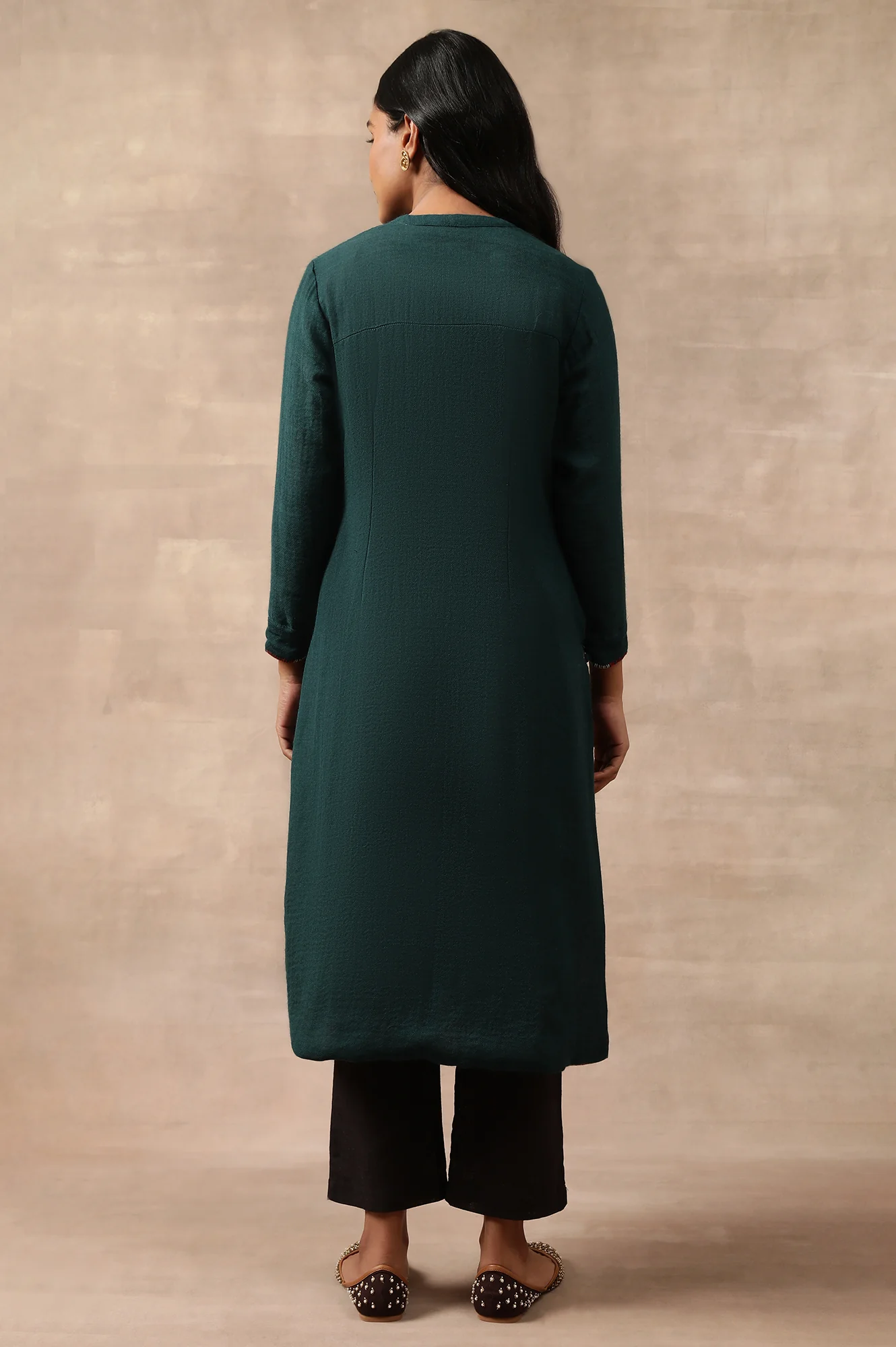 Teal Woollen Reversible Jacket - Image 4