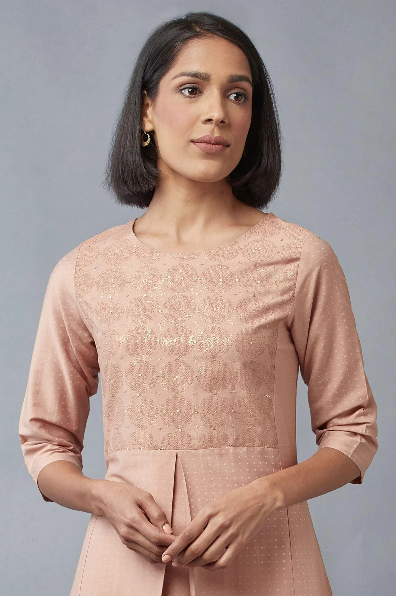Tuscany Pink A-line kurta - Image 5