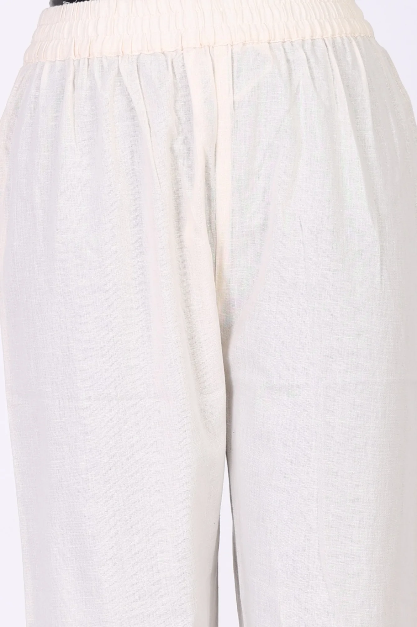 White and Green Floral Printed Kota Straight Kurta with Straight Pants and Dupatta Set - Image 8