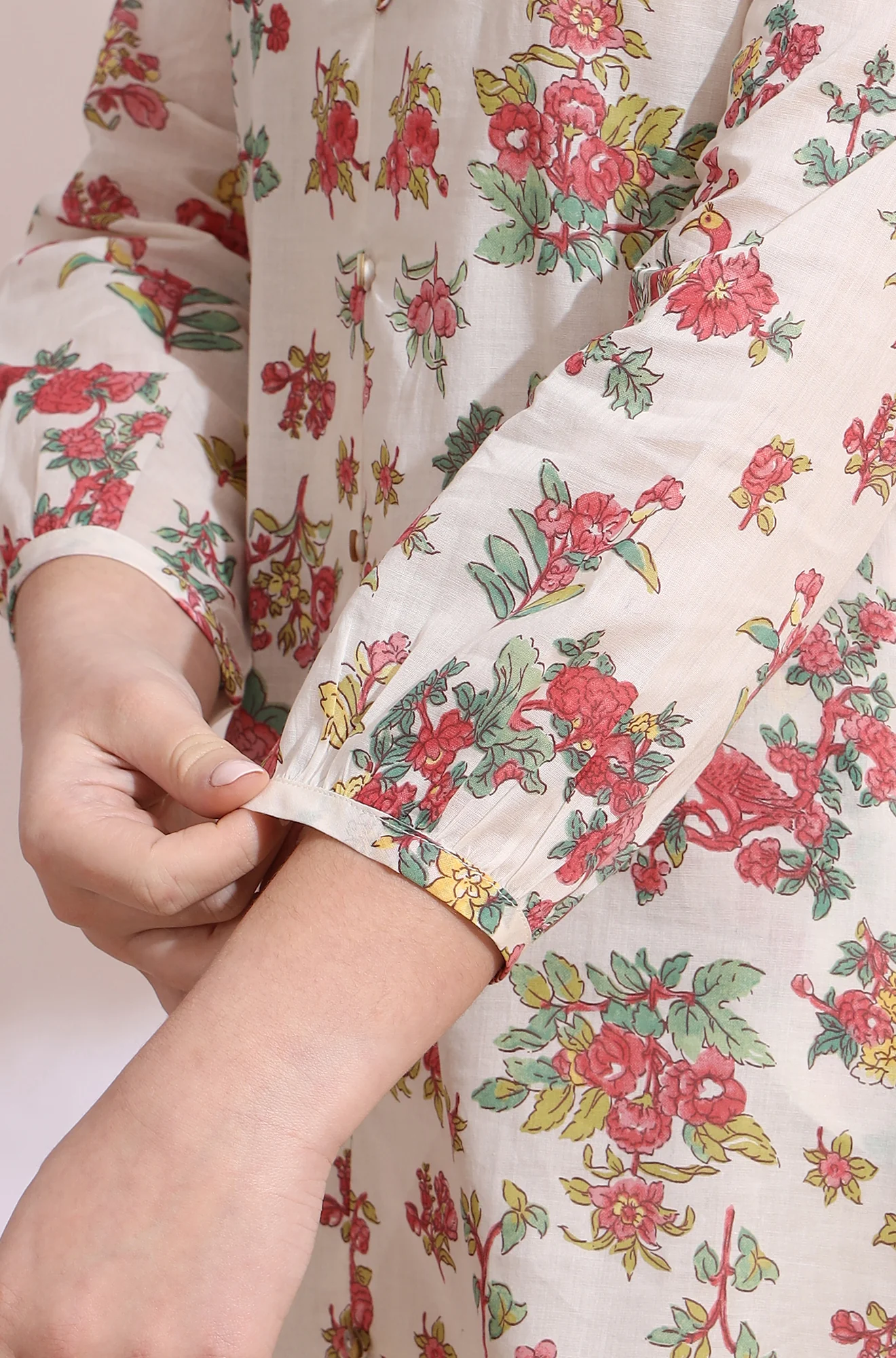 White Floral Printed Summer Straight Tunic - Image 8
