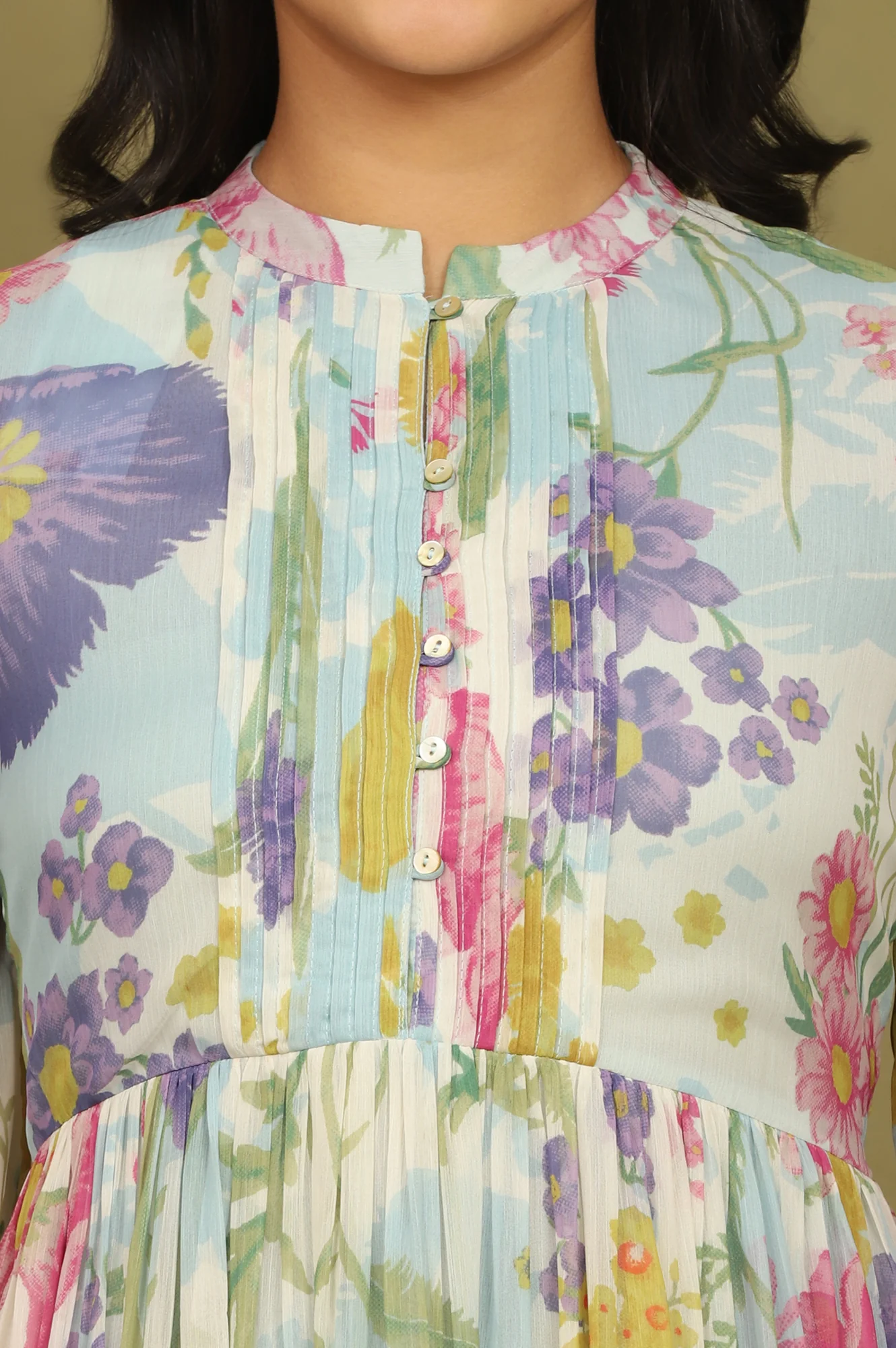 Floral Printed Flared Dress - Image 5