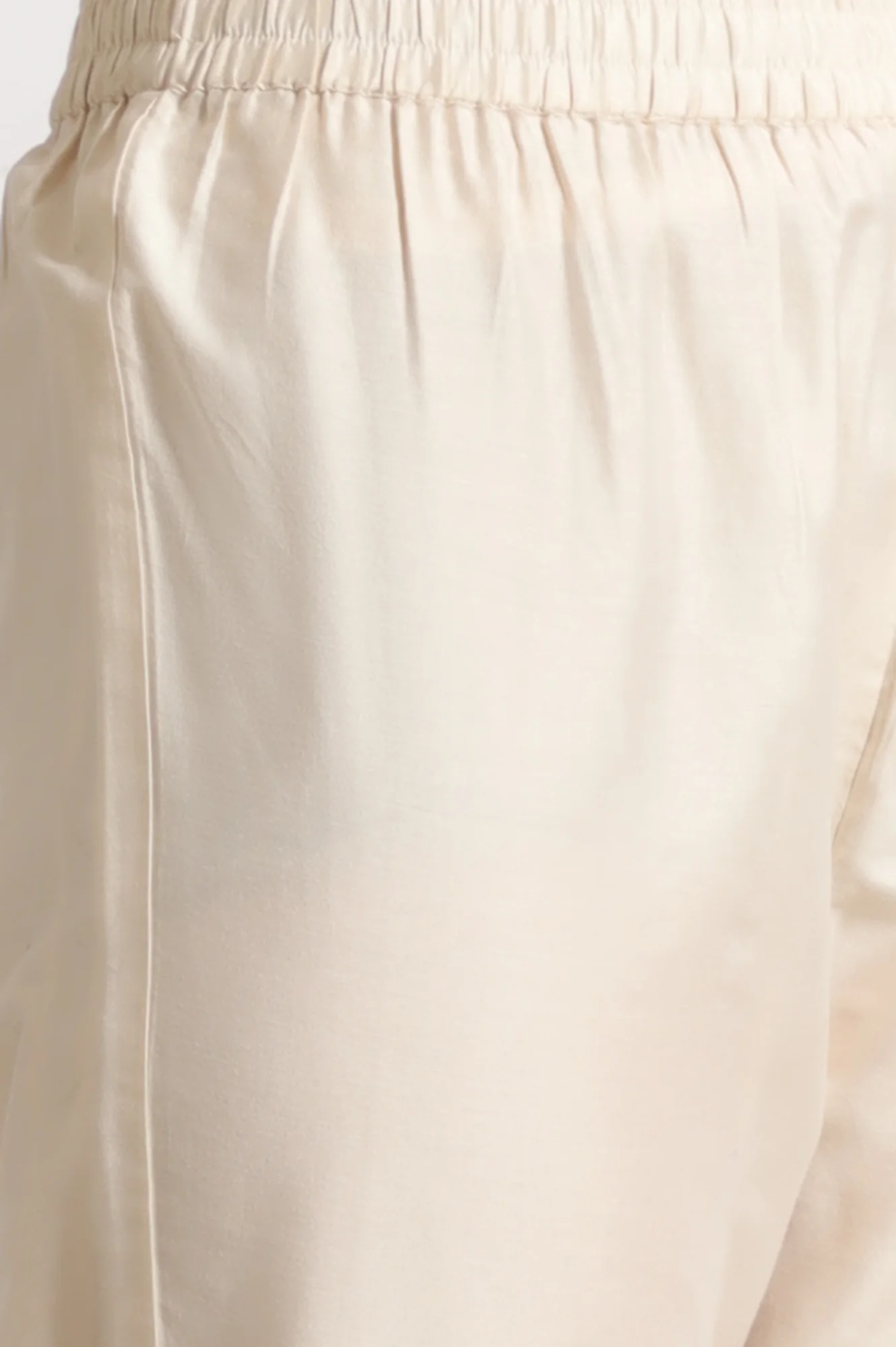 White Printed Mock Layered Flared Chanderi Kurta, Pants and Dupatta Set - Image 10