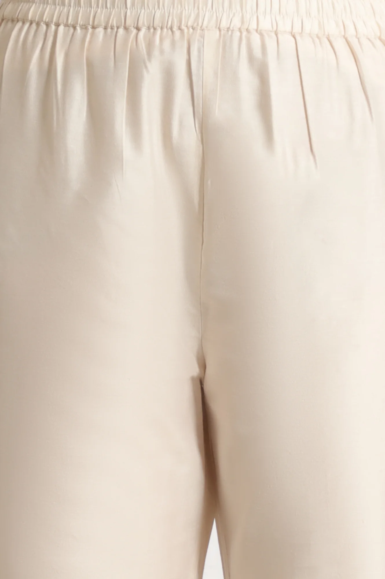White Printed Mock Layered Flared Chanderi Kurta, Pants and Dupatta Set - Image 9