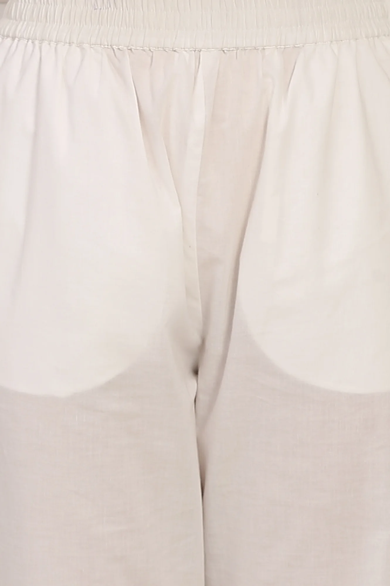 White Solid Embroidered Straight Pure Cotton Kurta, Straight Pant and Dupatta Set - Image 7