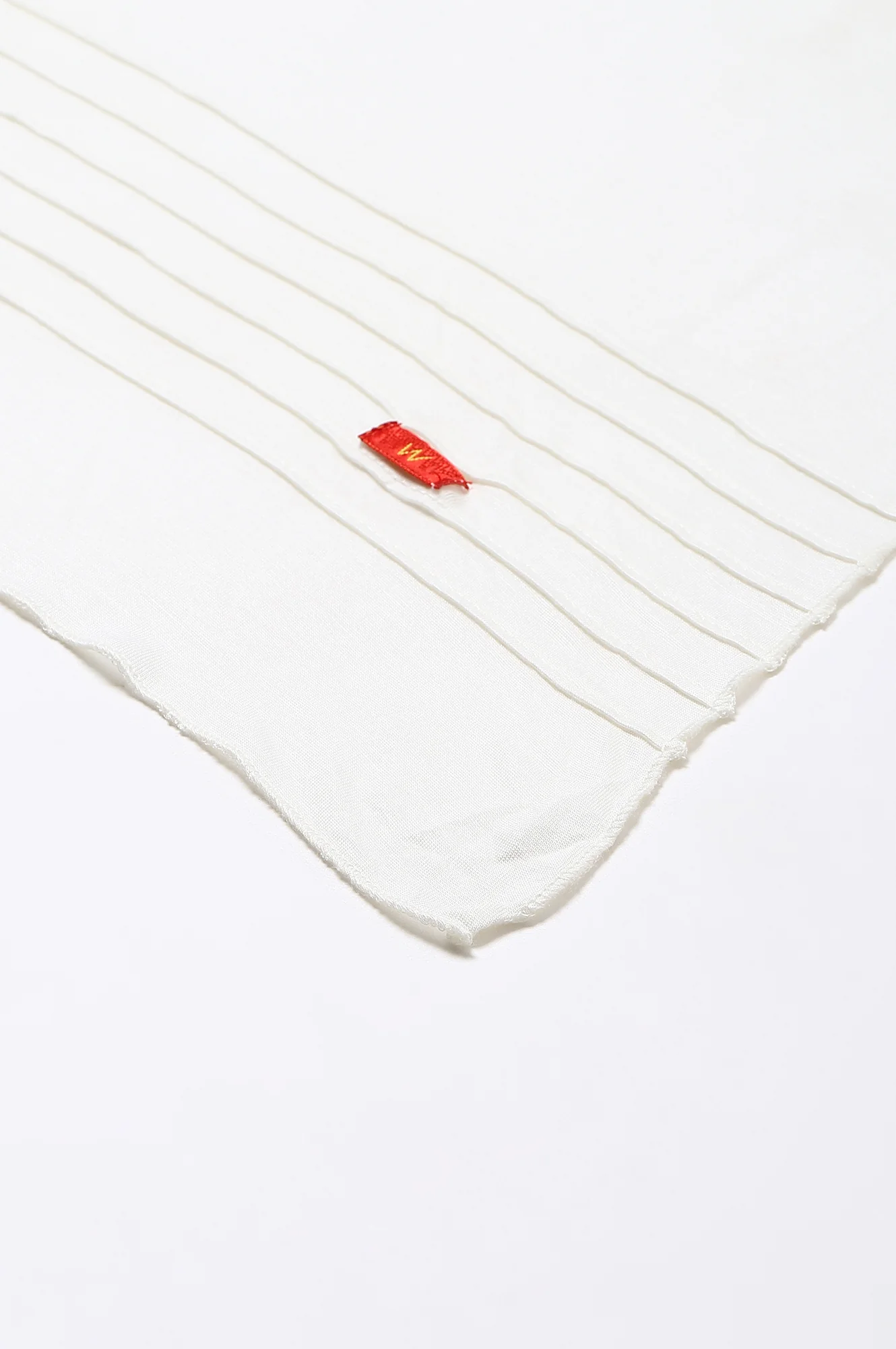 White Solid Jersey Dupatta - Image 5
