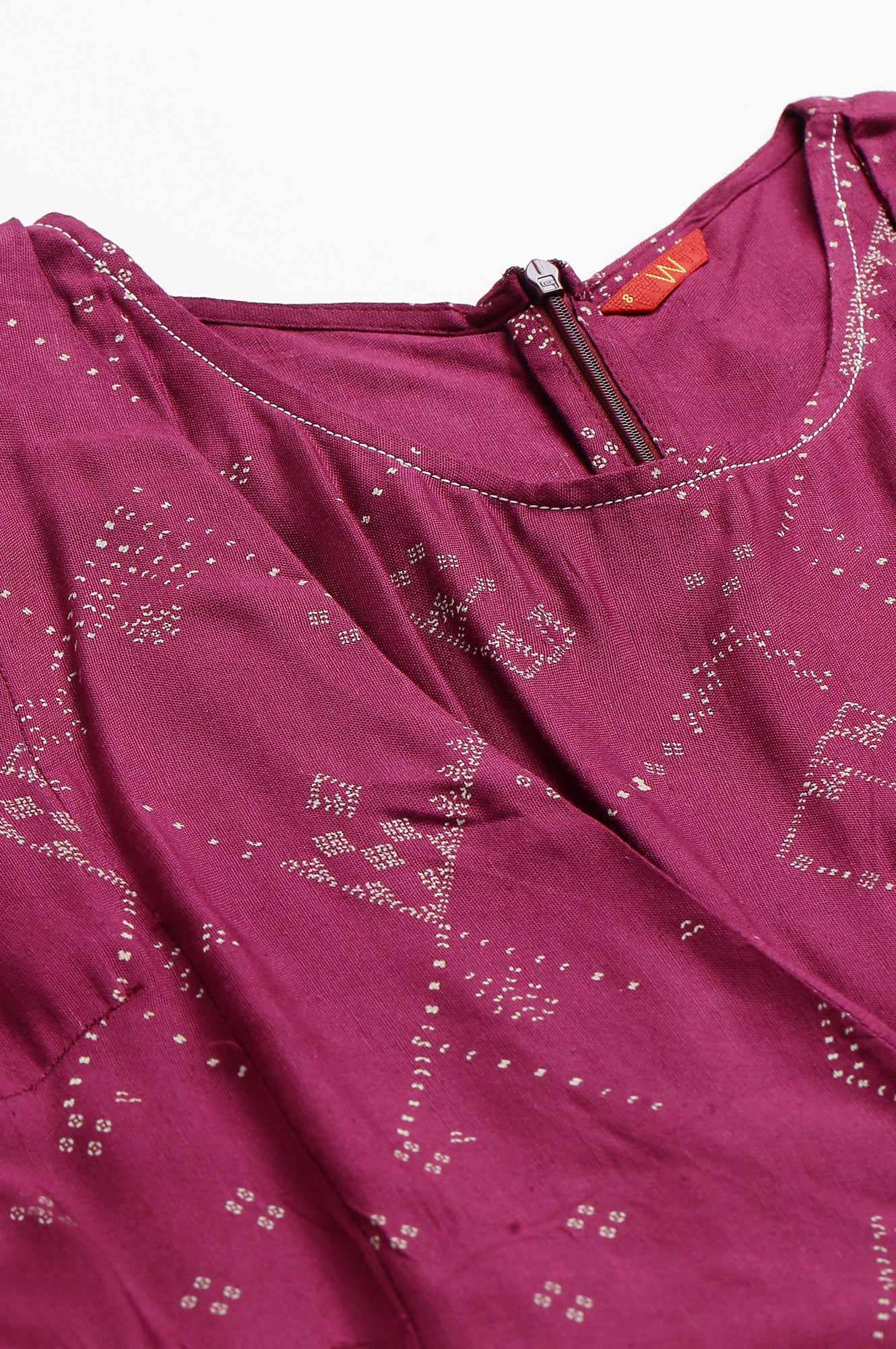 Wine Mock Layer Kimono Jumpsuit With Shell - Image 2