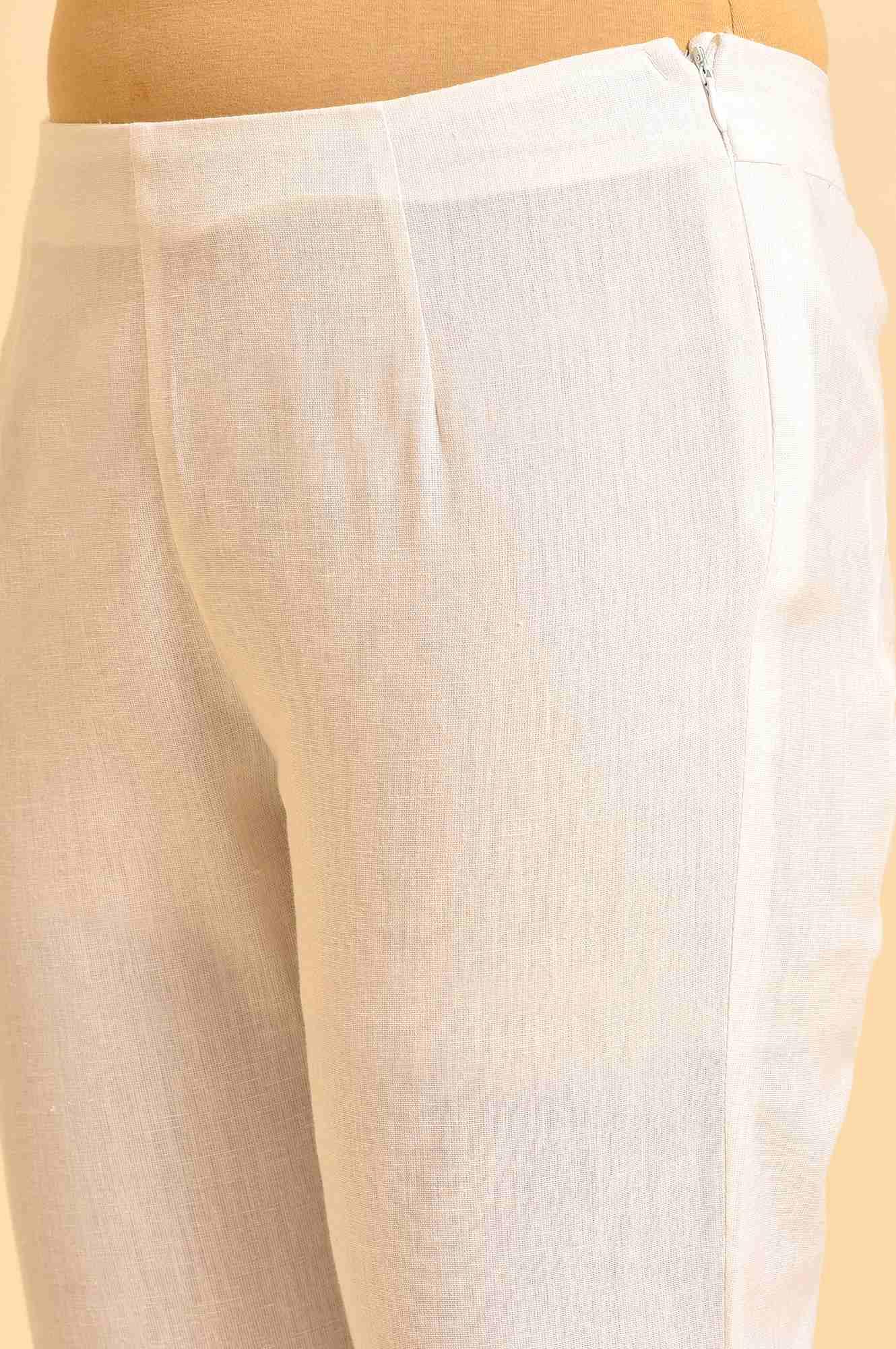 Yellow A-Line Embroidered Kurta, Pants And Dupatta Set - Image 8