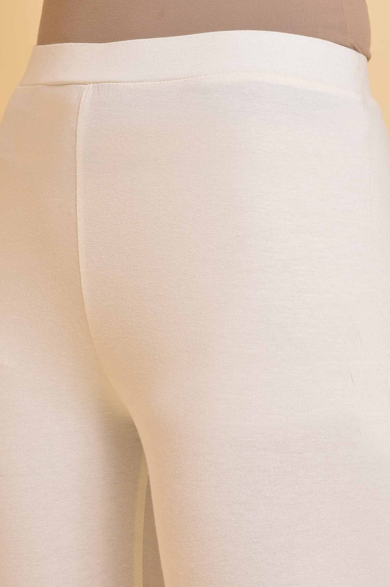 Yellow Dobby Textured Kurta And Tights Set - Image 7