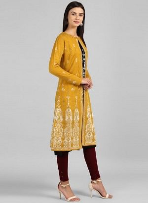 Yellow Flared Cardigan - Image 5
