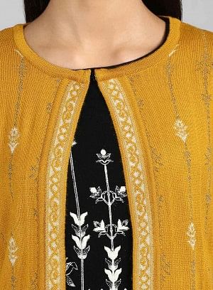 Yellow Flared Cardigan - Image 6