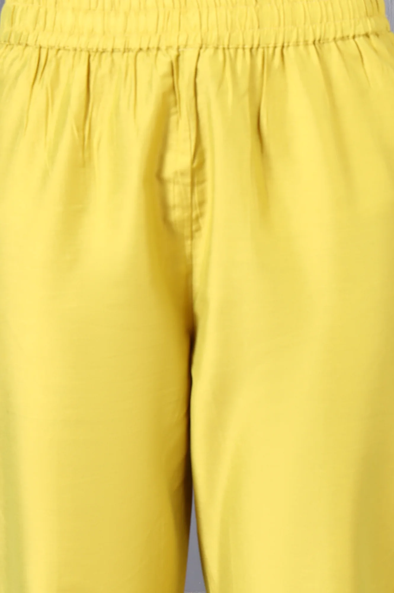Yellow Floral Printed Beads Chanderi Flared Spaghetti Kurta, Pants and Dupatta Set - Image 7