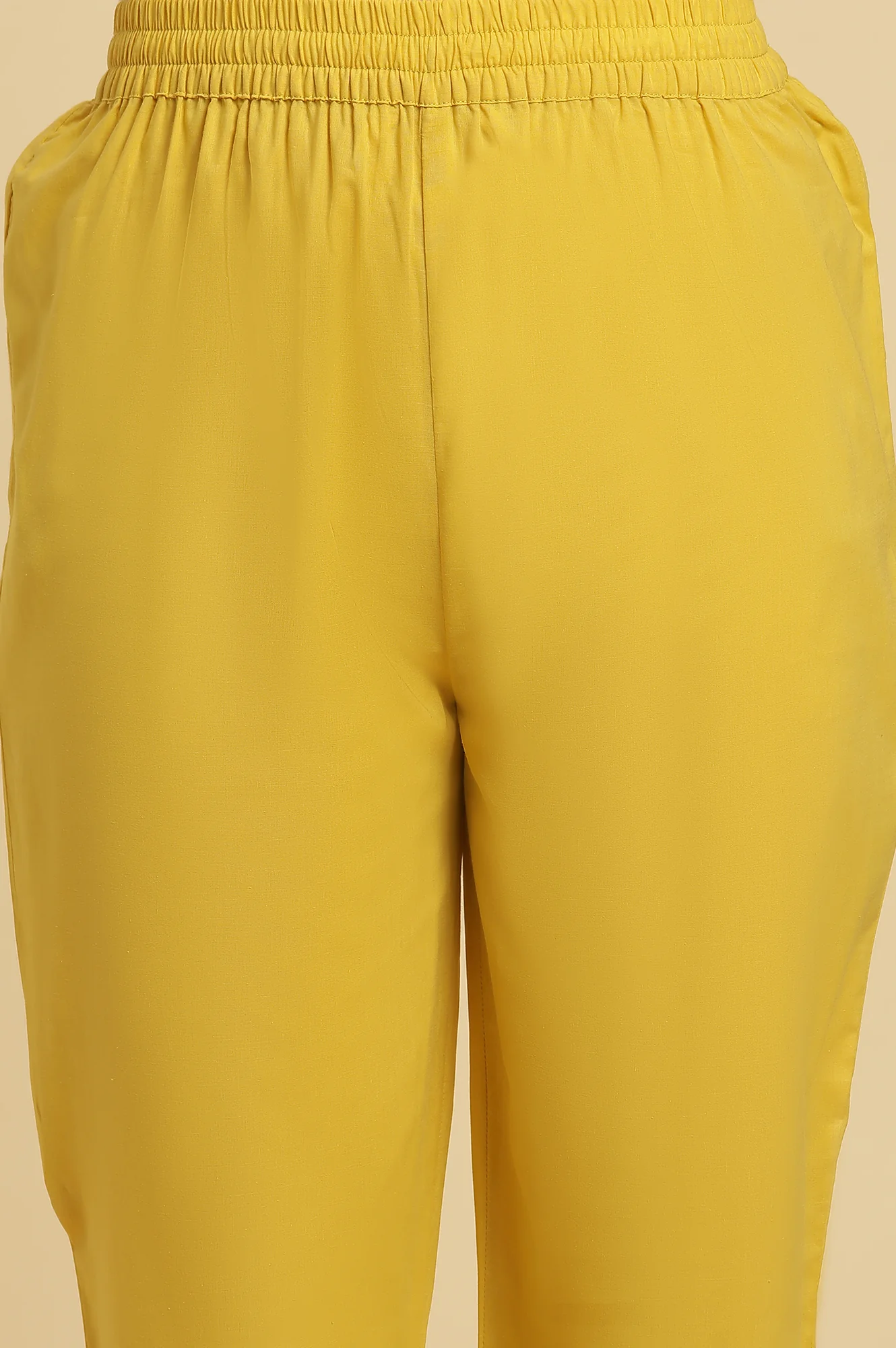 Yellow Floral Printed Flared Kurta And Pants Set - Image 8
