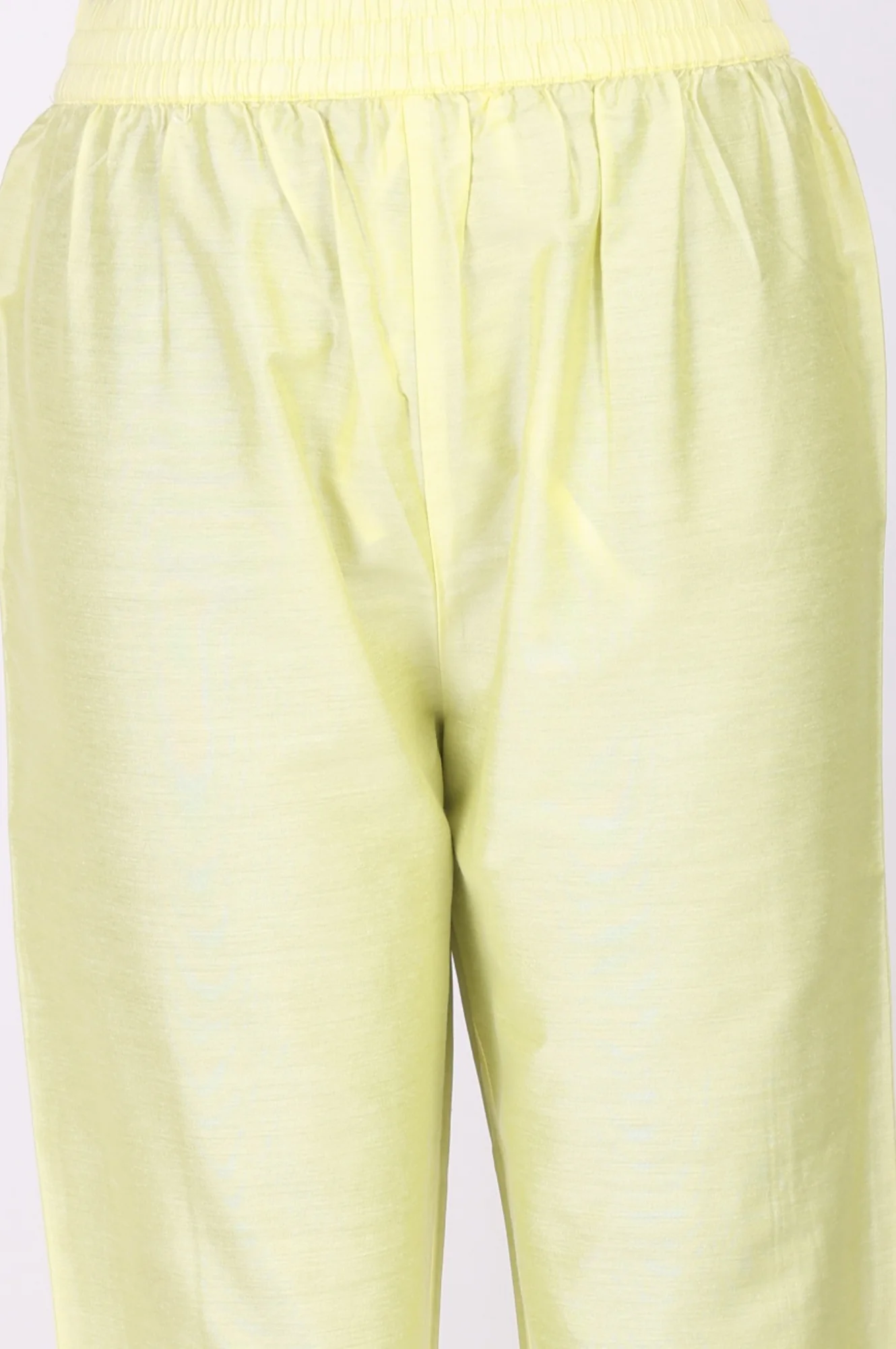 Yellow Floral Printed Lace Pure Cotton Straight Kurta with Straight Pants and Dupatta Set - Image 7