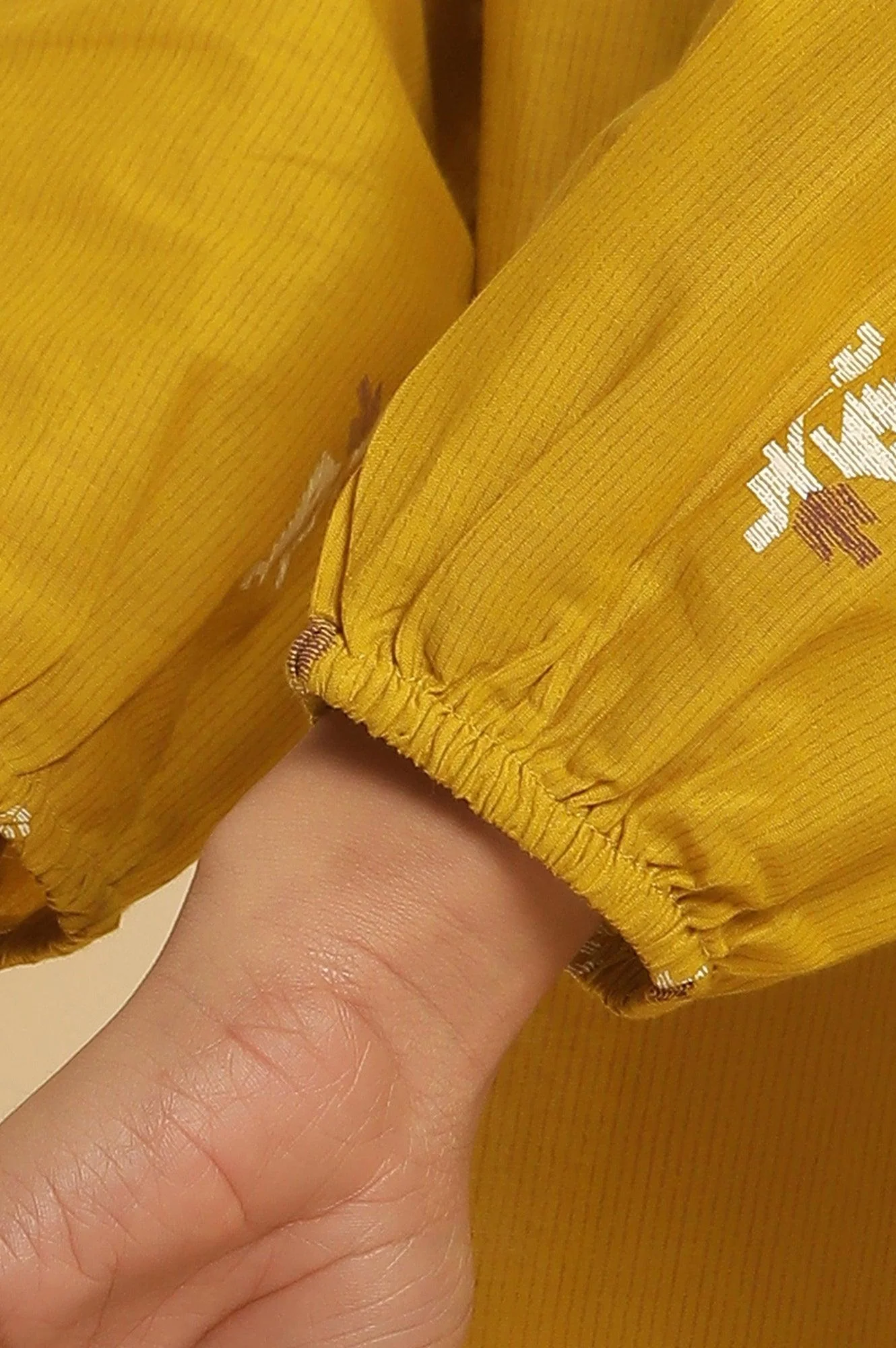 Yellow Geometric Printed And Embroidered Top - Image 7