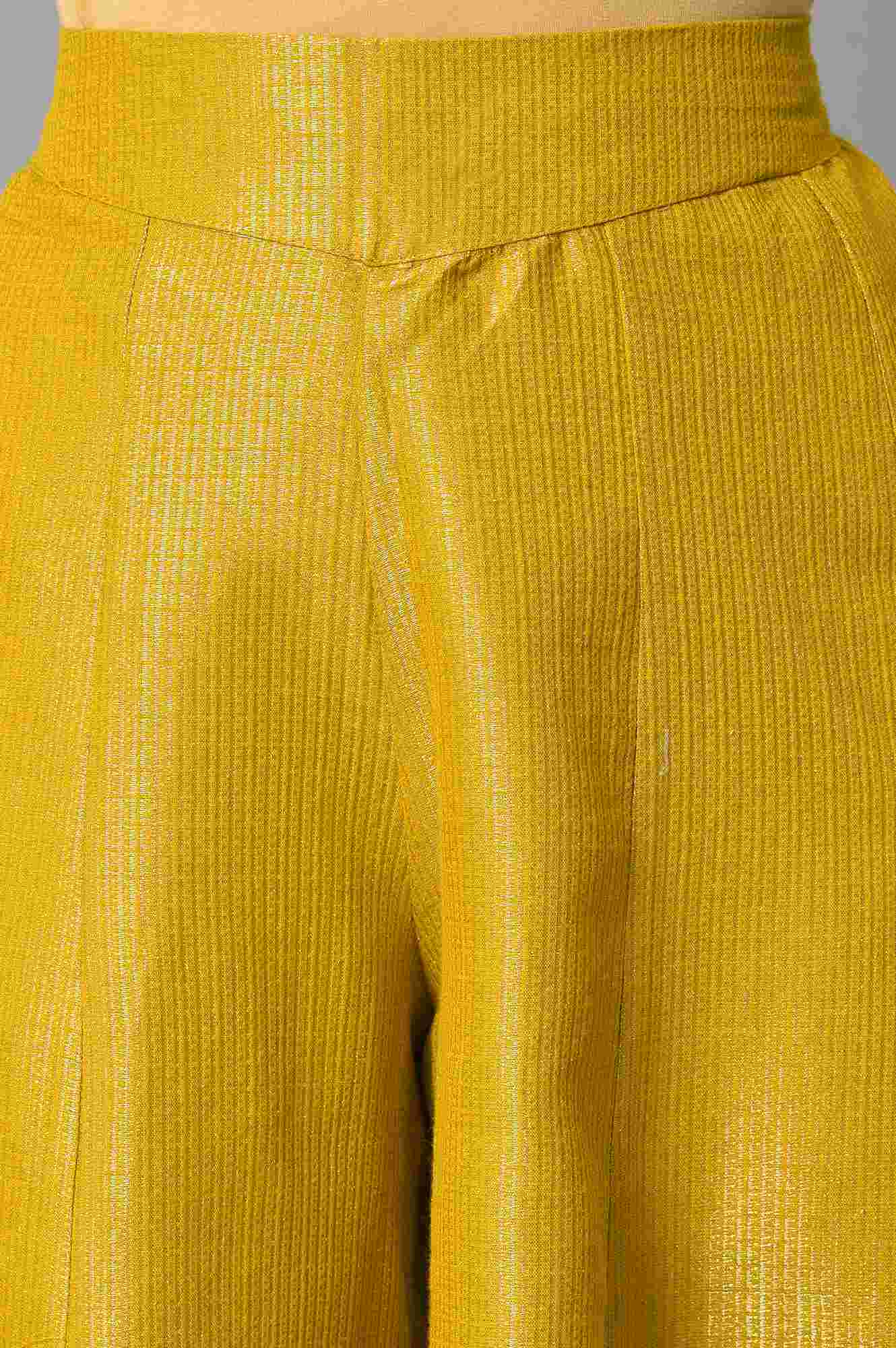 Yellow Jacquard Festive Culottes - Image 6