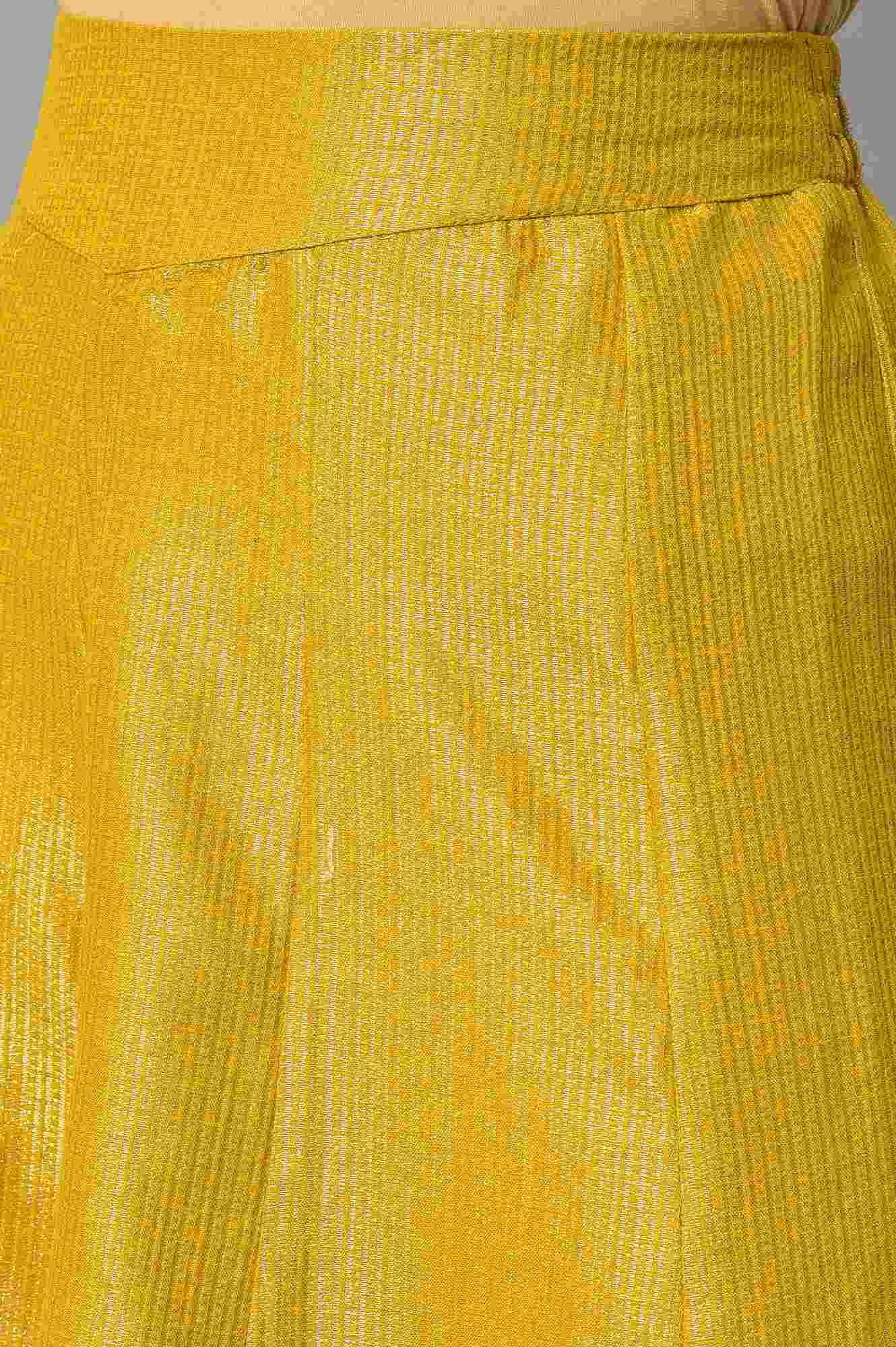Yellow Jacquard Festive Culottes - Image 7