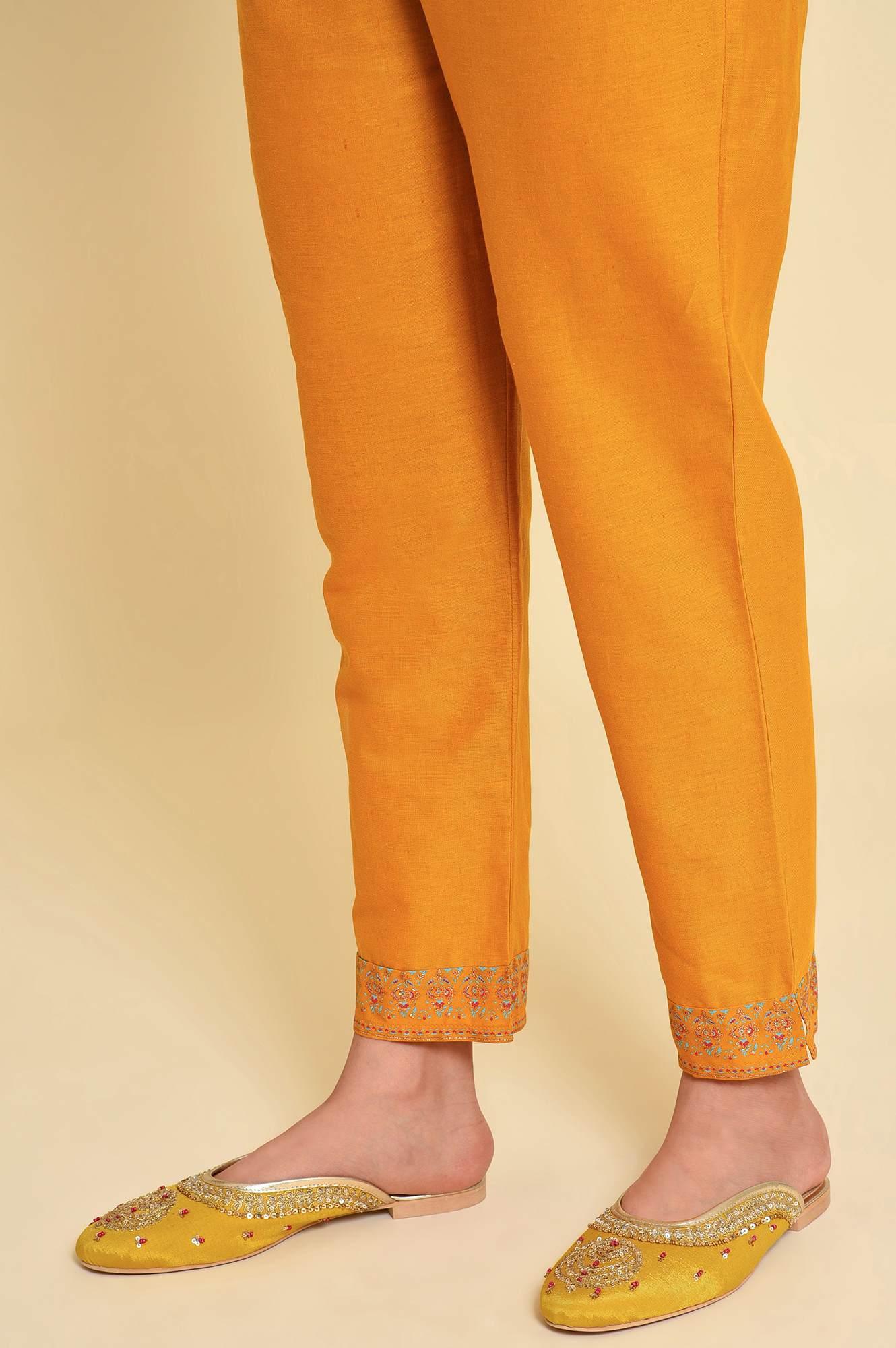 Yellow Multicolor Printed Angrakha kurta Set - Image 8