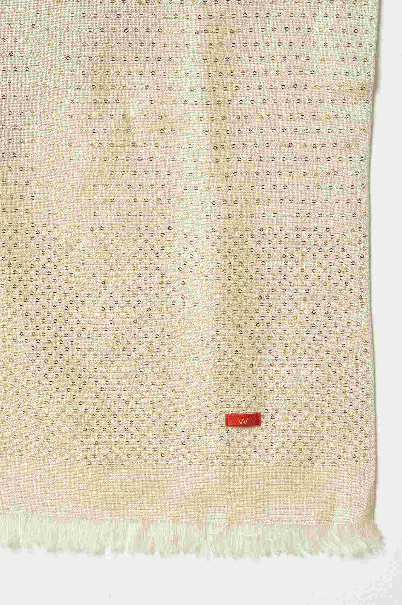 Yellow Sequine Winter Shawl - Image 4