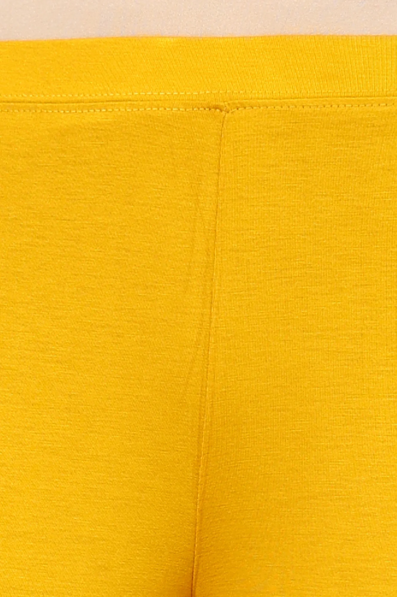 Yellow Solid Viscose Lycra Tights With Elasticated Band - Image 5