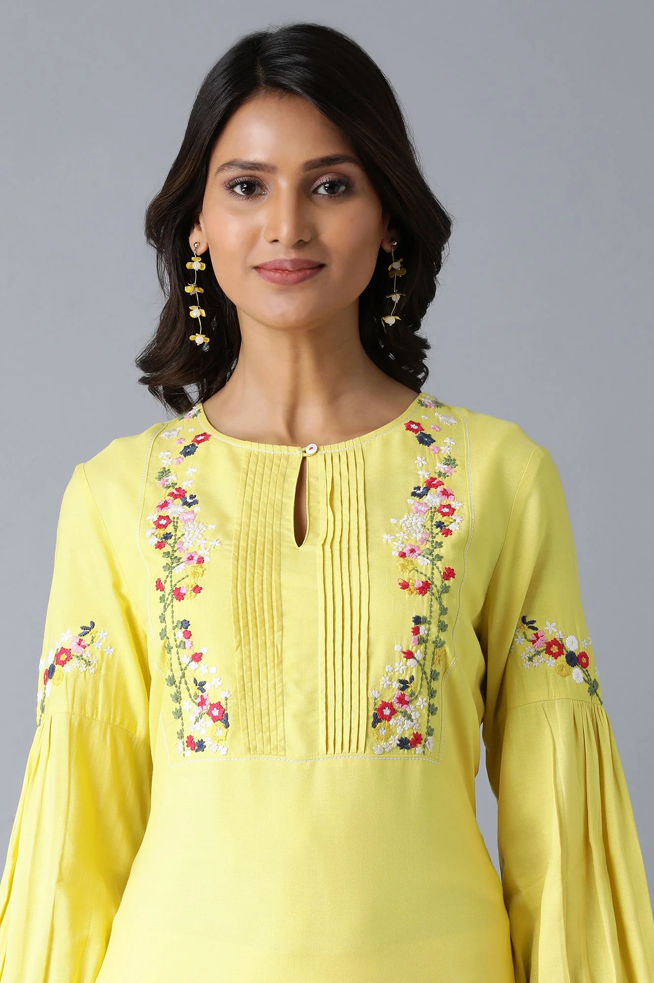 Yellow Straight kurta - Image 5